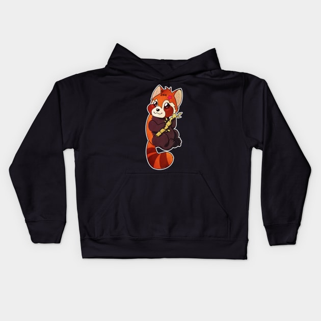 Red panda - smile Kids Hoodie by Grethe_B